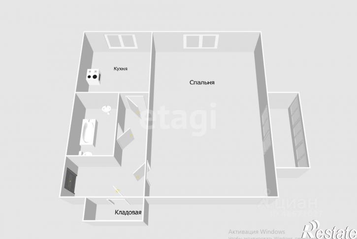 1-комн квартира ул Советская, 1А,  д. 1А