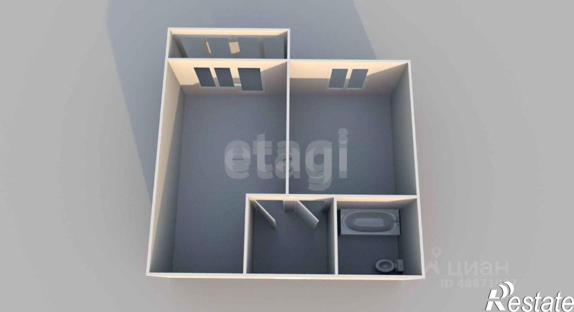 Купить квартиру за 3 750 000 рублей на 2-я Железнодорожная улица, 37А