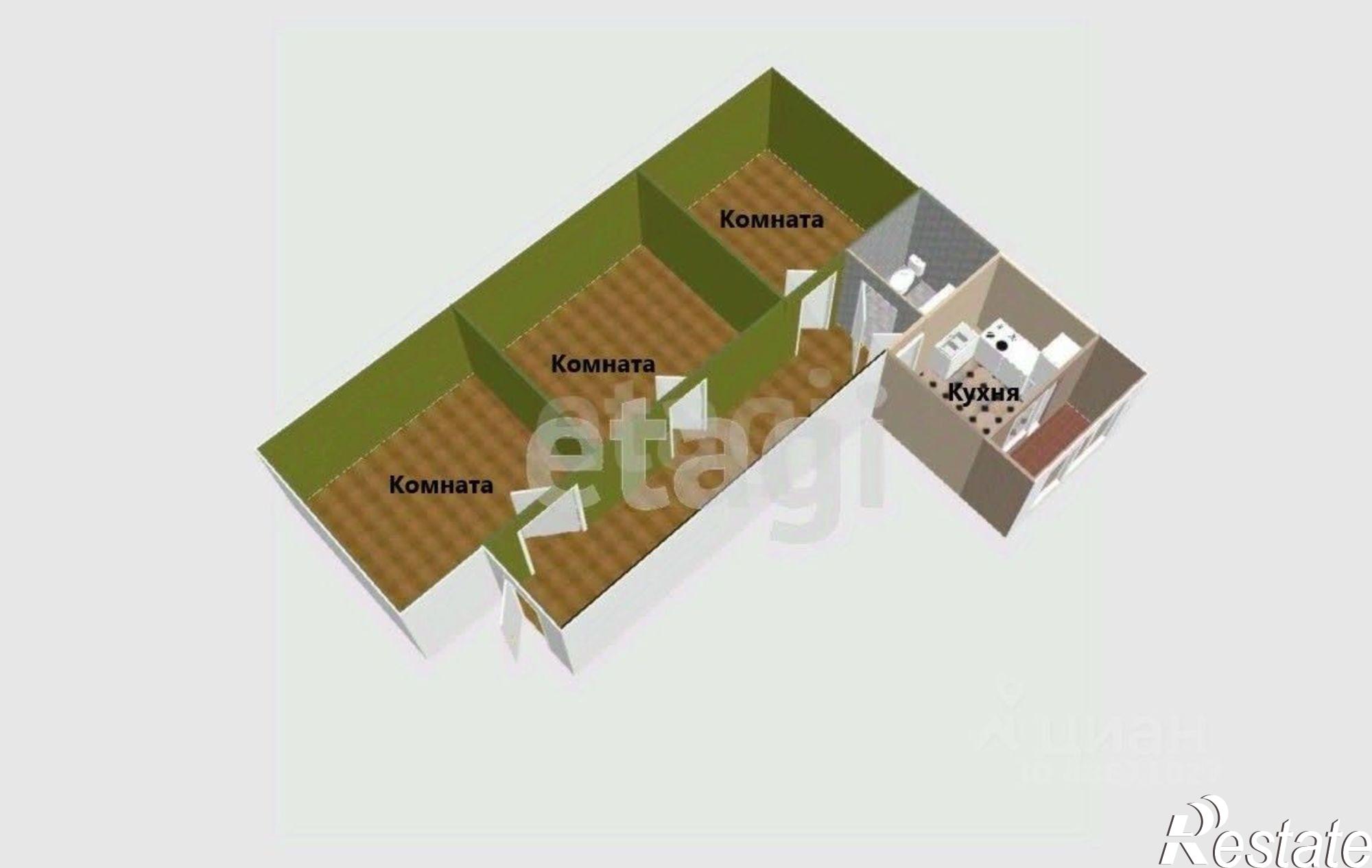 Купить квартиру за 11 950 000 рублей на ул Пуркаева М.А., 43А