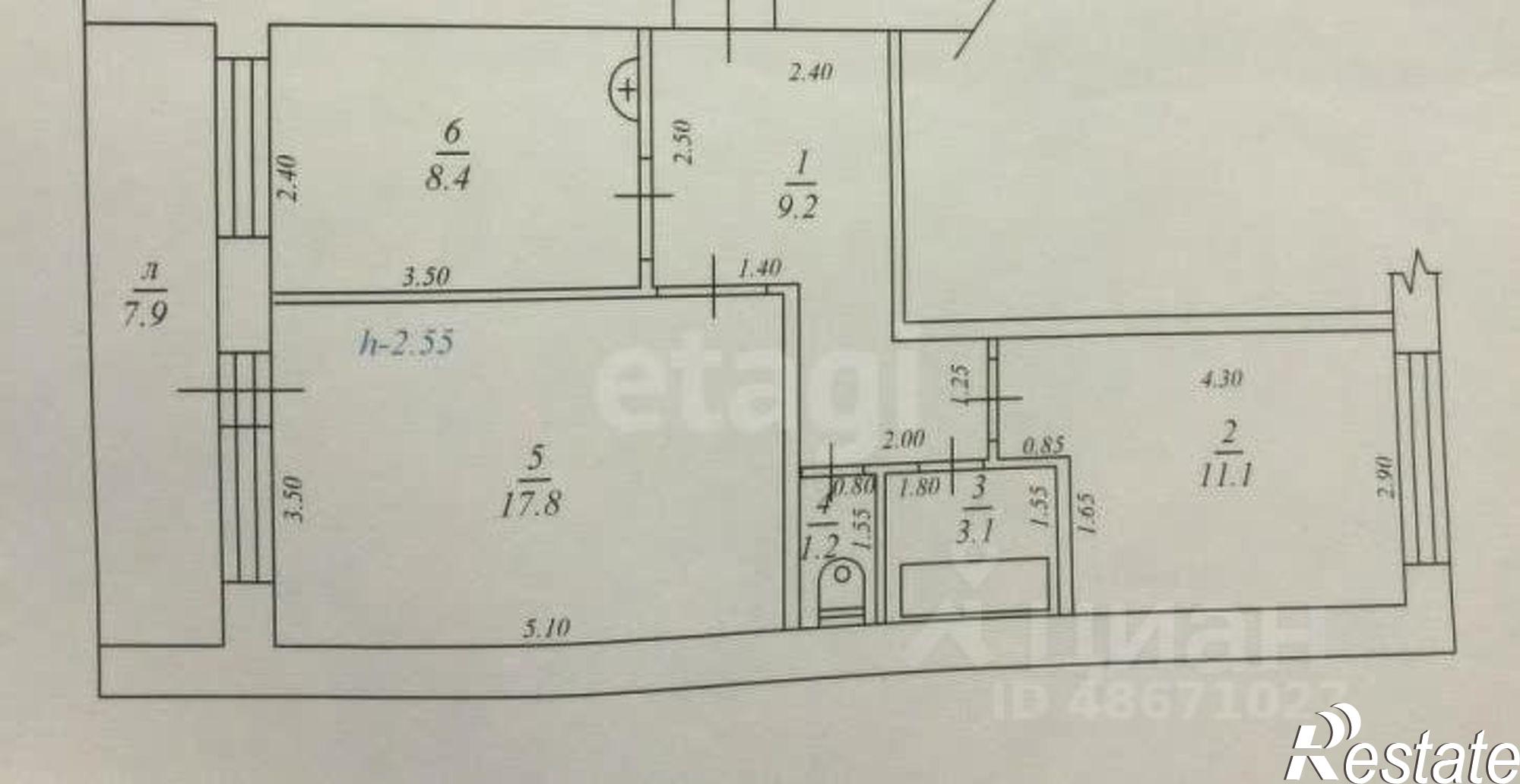Купить квартиру за 7 450 000 рублей на ул Дружбы, 4
