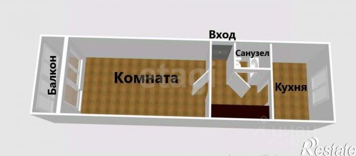 1-комн квартира улица Гайдука, 49,  д. 49