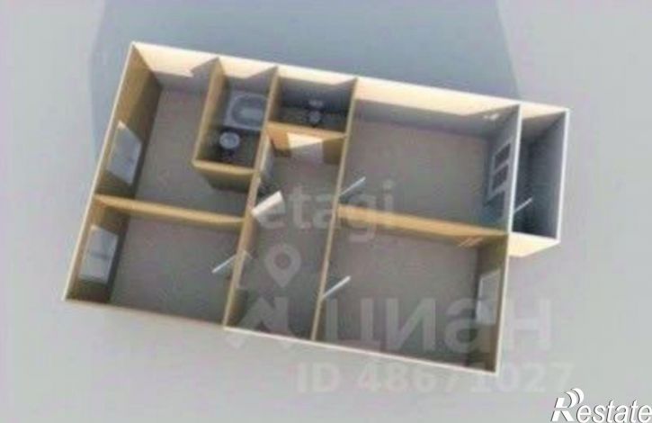 3-комн квартира Институтская улица, 18Б,  д. 18Б