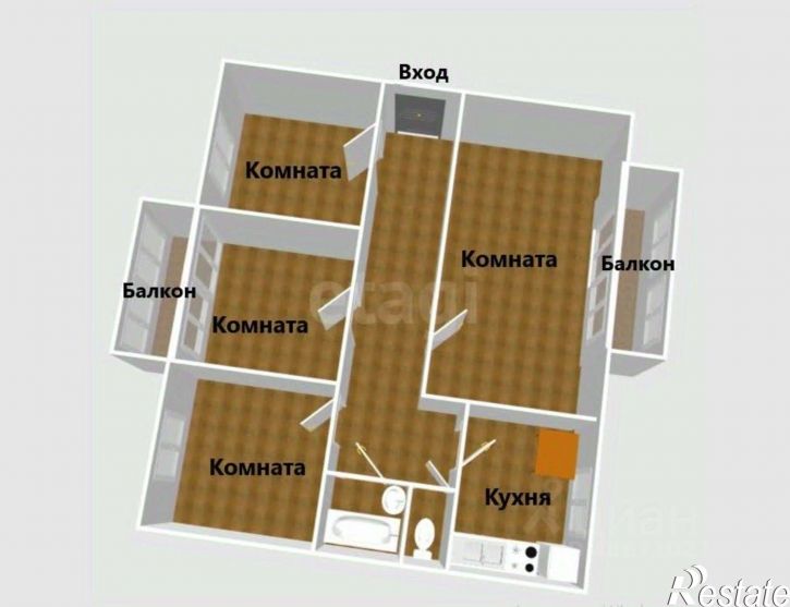 4-комн квартира ул им. Г.В. Шебунина, 1,  д. 1