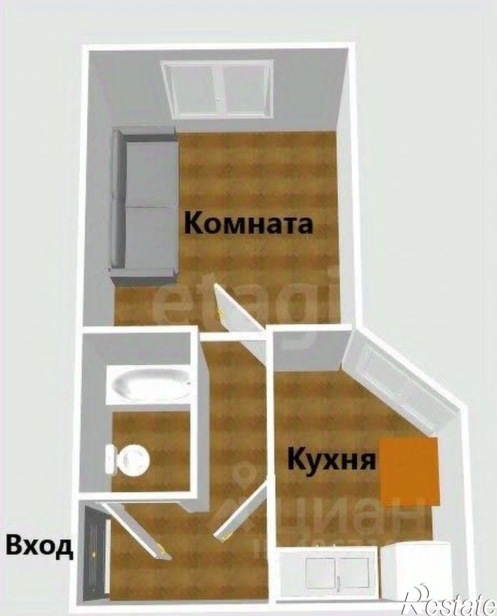 1-комн квартира ул Полевая, 14,  д. 14