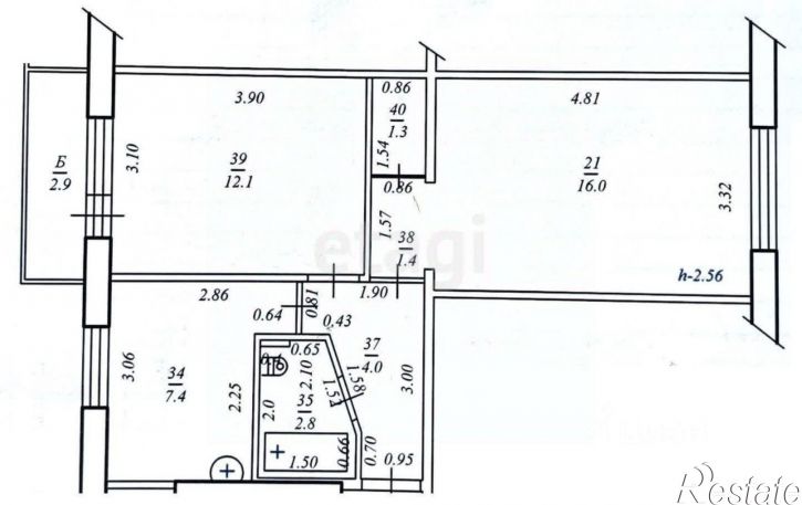2-комн квартира проспект Мира, 151,  д. 151