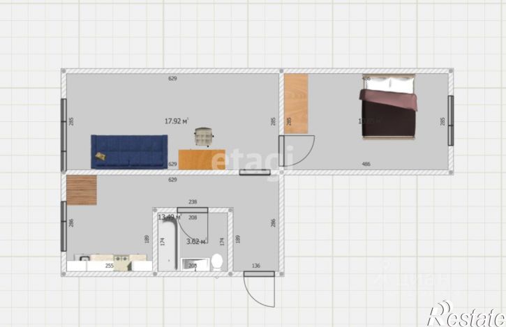 2-комн квартира Комсомольская улица, 217,  д. 217
