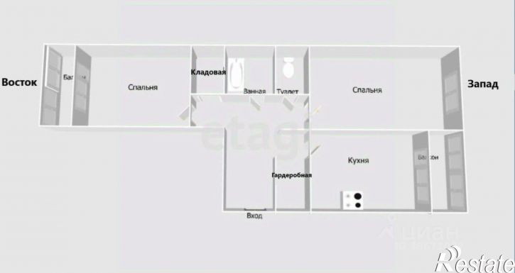 2-комн квартира ул имени Николая Григорьевича Смирнова, 9,  д. 9