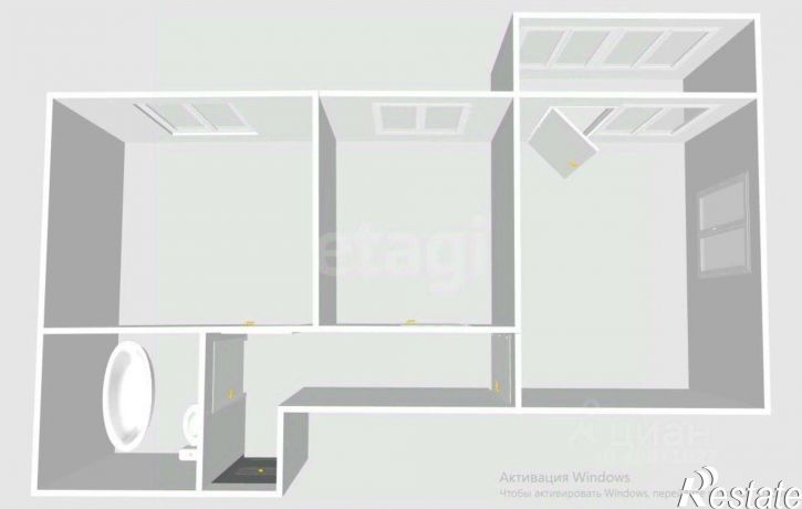 2-комн квартира улица Емельянова, 11А,  д. 11А