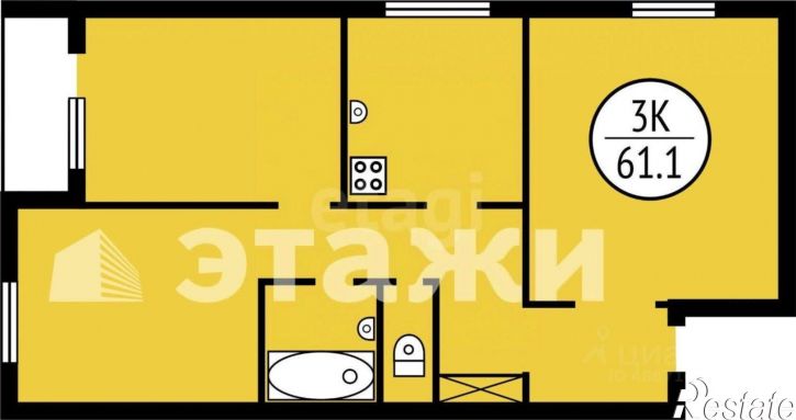 3-комн квартира Амурская улица, 6,  д. 6