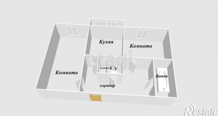 2-комн квартира улица Гайдука, 3,  д. 3