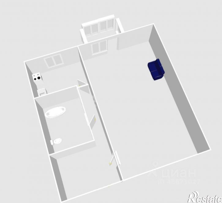 1-комн квартира Железнодорожный переулок, 13,  д. 13