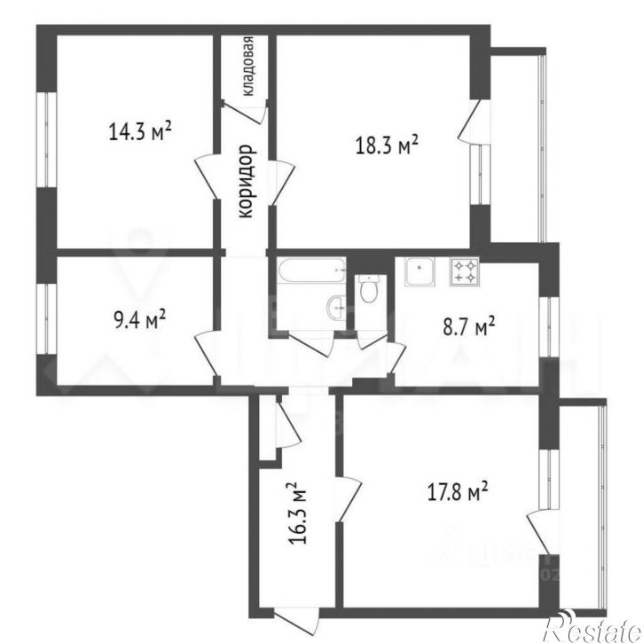 4-комн квартира проспект Победы, 6Б,  д. 6Б
