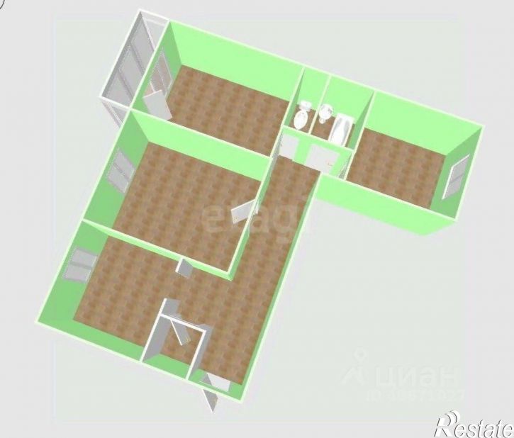 3-комн квартира Горная улица, 8 к4,  д. 8 к4