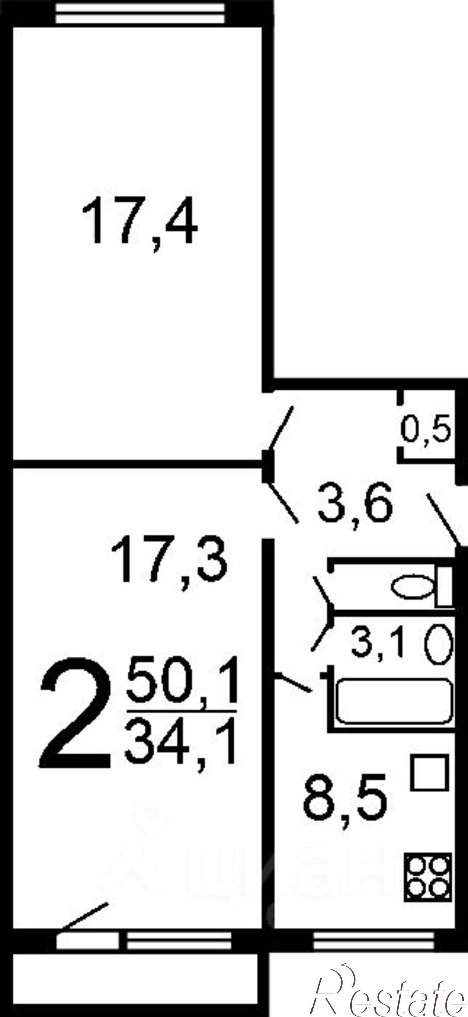 Купить квартиру за 6 300 000 рублей на пр-кт Победы, 31