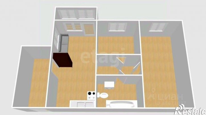 3-комн квартира ул Автомобильная, 10,  д. 10