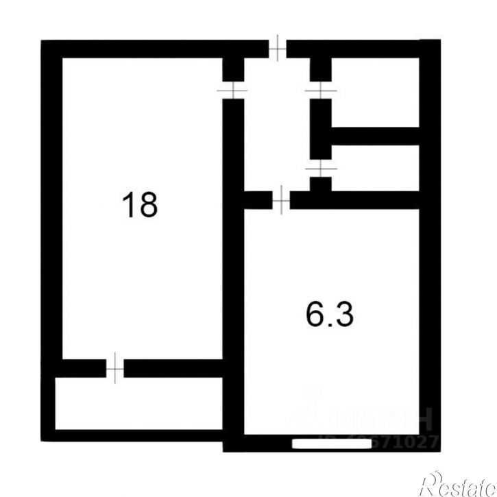 1-комн квартира Украинская улица, 11А,  д. 11А