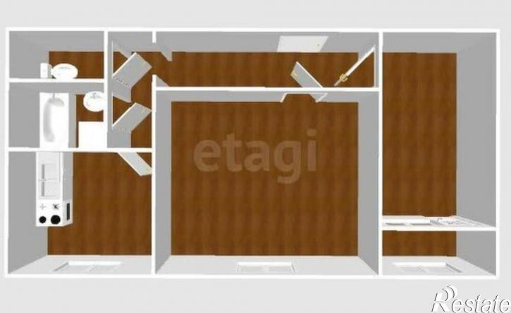 2-комн квартира Комсомольская улица, 233А,  д. 233А