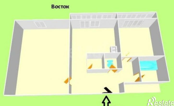 2-комн квартира Железнодорожный переулок, 13А,  д. 13А